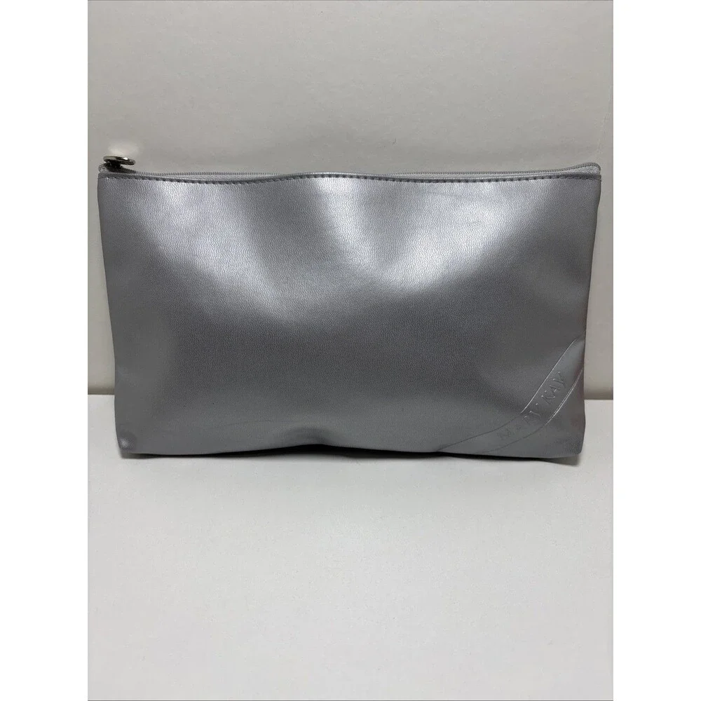 mary kay silver metallic cosmetic bag